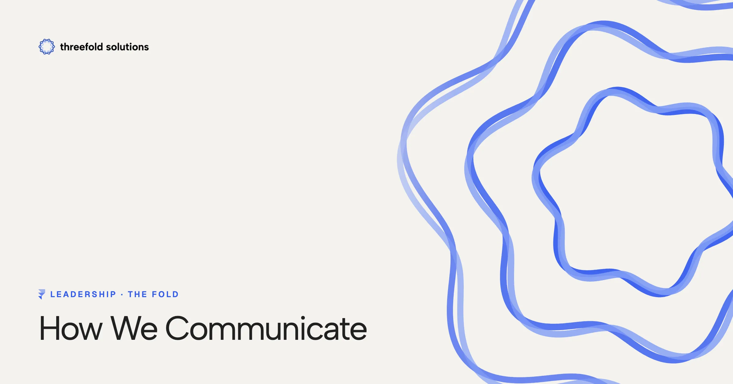 How We Communicate — Threefold Solutions